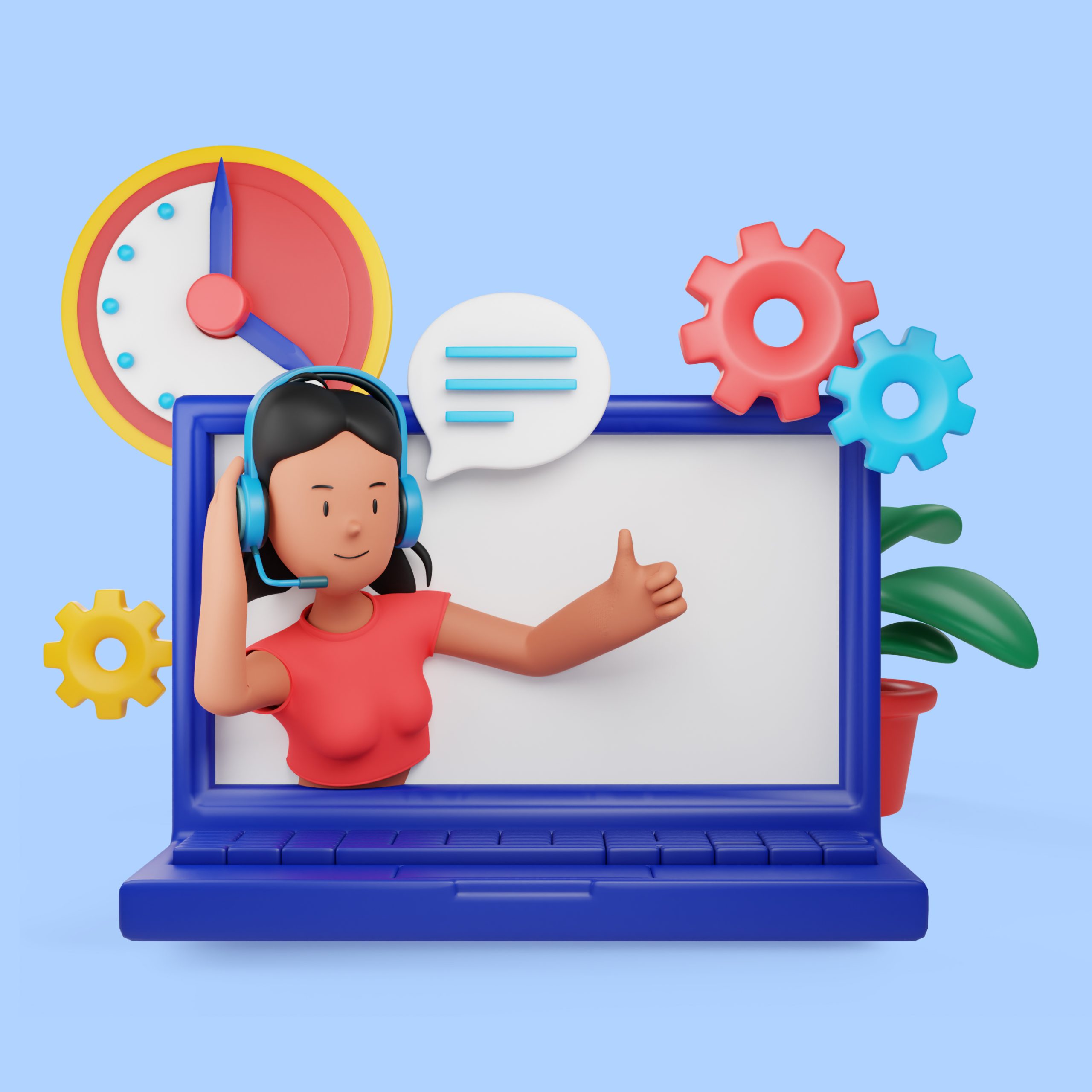conceito de central de atendimento online